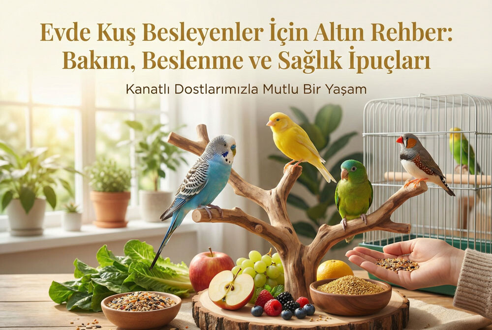 Evde Kuş Besleyenler İçin Altın Rehber: Bakım, Beslenme ve Sağlık İpuçları