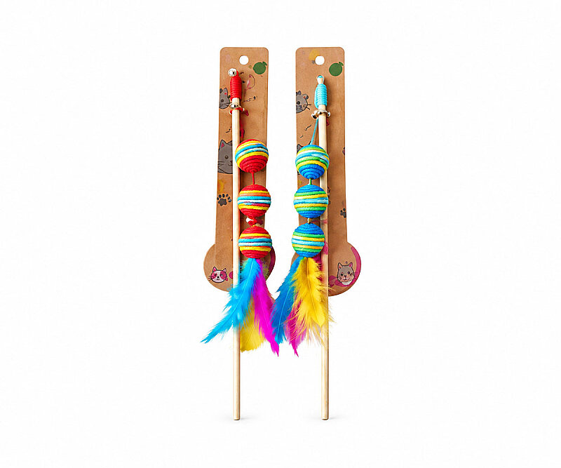 Ahşap Çubuk Kedi Oltası DG 4191 - 1