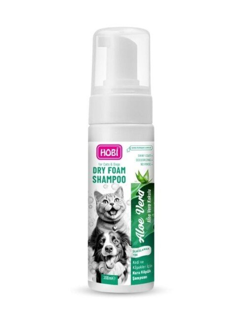 Aloe Vera Özlü Kedi ve Köpekler İçin Köpük Şampuan 200 Ml - 1