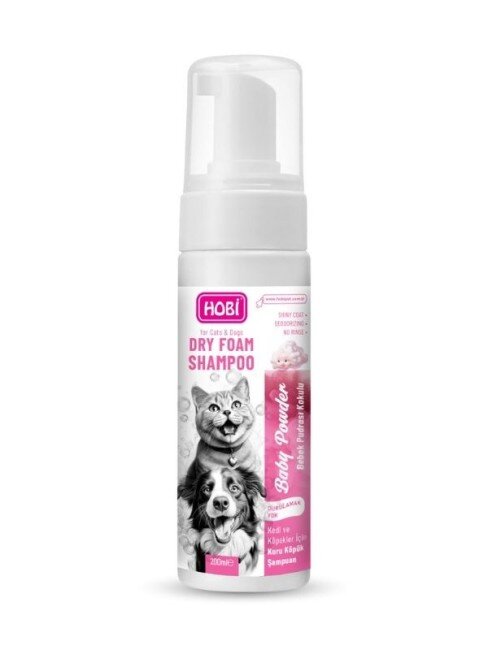 Bebek Pudrası Kokulu Kedi ve Köpekler İçin Köpük Şampuan 200 Ml - 1