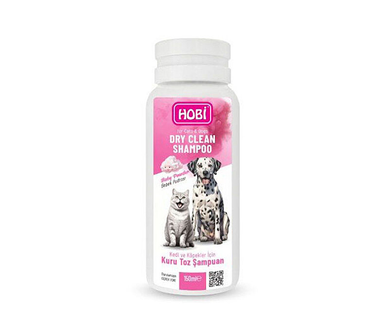 Bebek Pudrası Kokulu Kedi ve Köpekler için Kuru Toz Şampuan 150 mL - 1