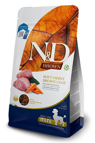 Brown Dog Lamb, Spirulina & Carrot Adult Köpek Maması Mini 2 Kg - 1