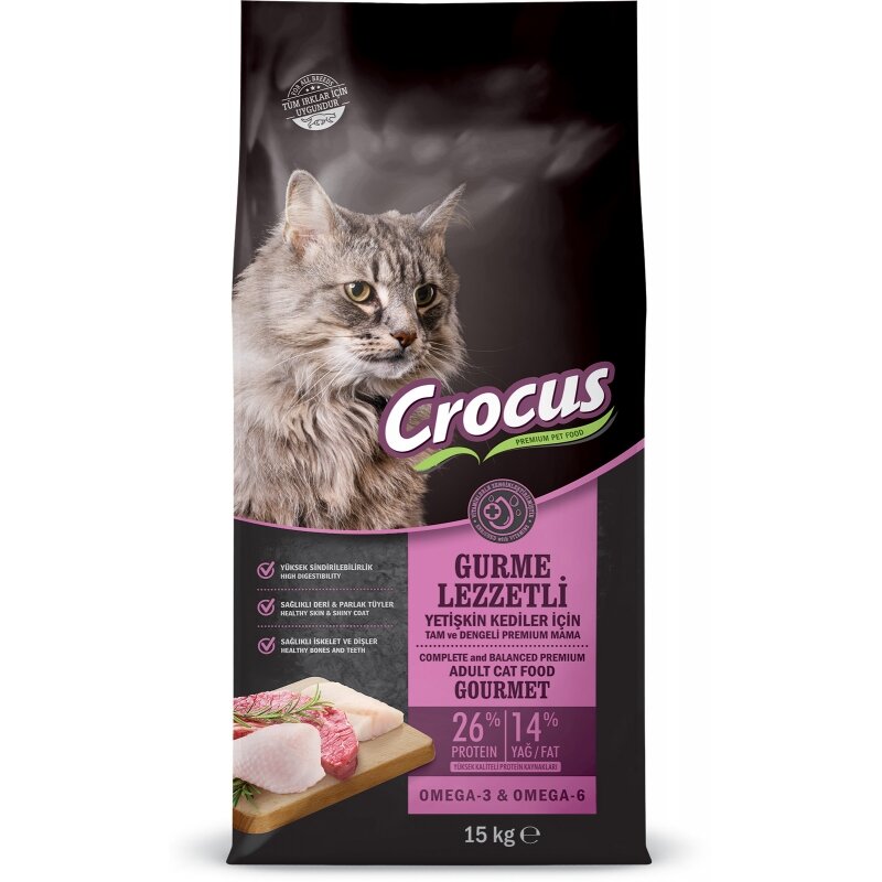 Crocus Gurme Yetişkin Kedi Maması 15 Kg - 1