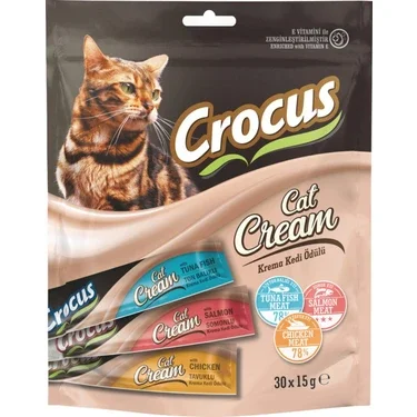 Crocus Somonlu Krema Kedi Ödülü 4 x 15 Gr - 1