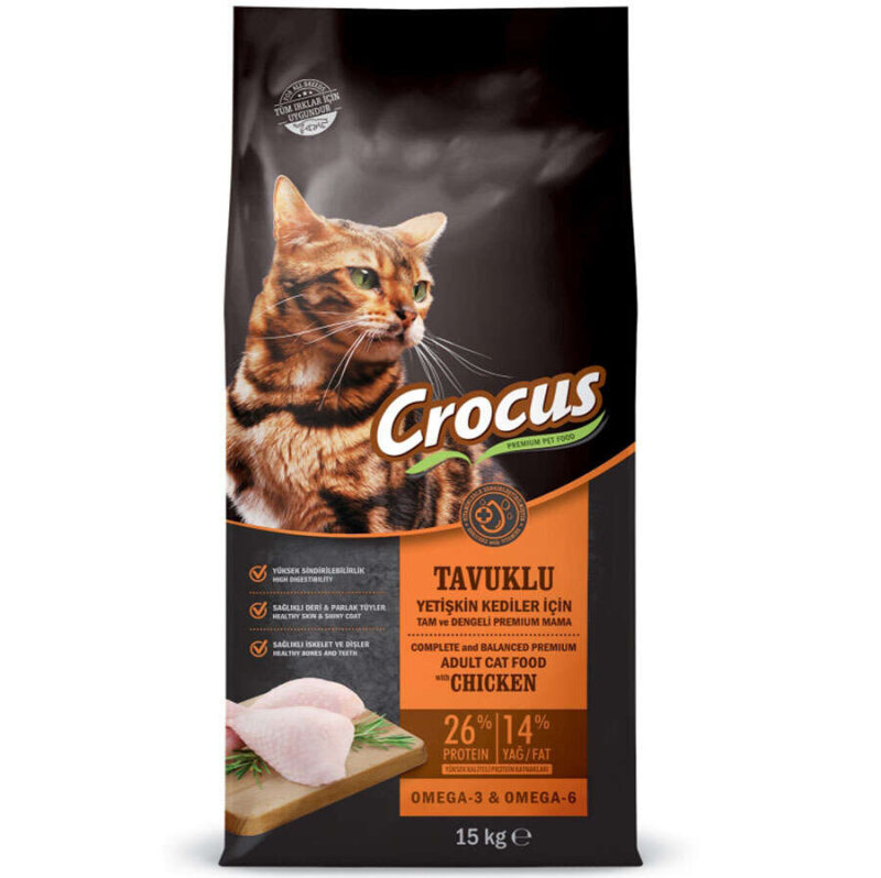 Crocus Tavuk Etli Yetişkin Kedi Maması 15 Kg - 1