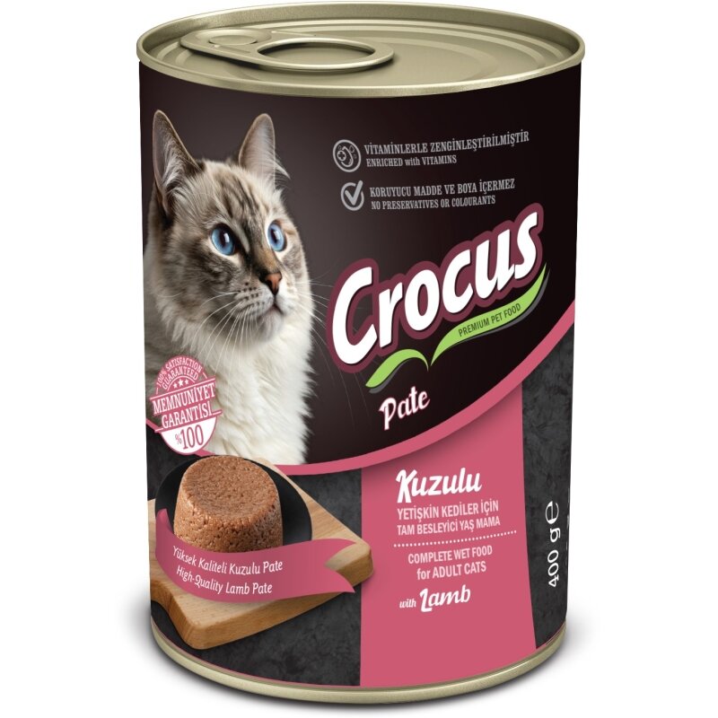 Crocus Yetişkin Kedi Kuzu Etli Yaş Mama 400 Gr - 1