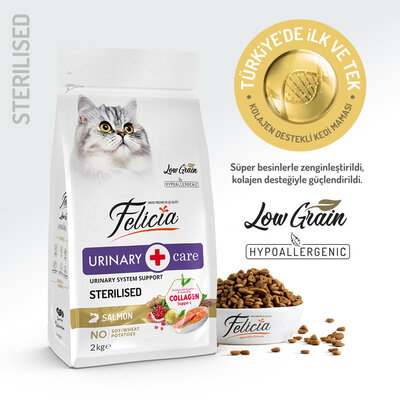 Felicia Sterilised Somonlu Az Tahıllı Hypoallergenic Kedi Maması 2 Kg - 1