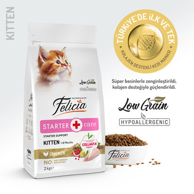 Felicia Yavru Tavuklu Az Tahıllı Hypoallergenic Kedi Maması 12 Kg - 1