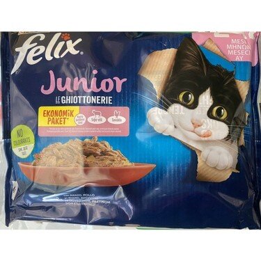 Felix Junior Ekonomik Paket Tavuklu Yavru Kedi Pouch Kedi Yaş Maması 4'lü 85 Gr - 1