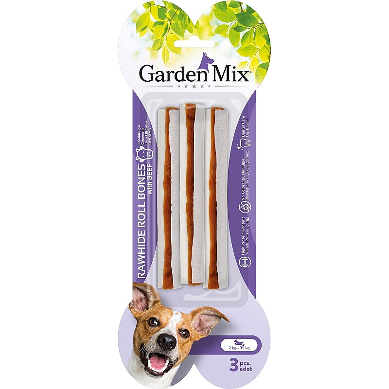 Garden Mix Dana Etli Çubuk Kemik Köpek Ödülü 3'lü 15 Cm - 1