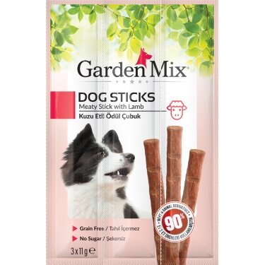 Garden Mix Kuzu Etli Köpek Stick Ödülü 3 x 11 Gr - Garden Mix