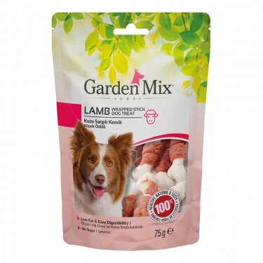 Garden Mix Kuzu Sargılı Kemik Köpek Ödülü 75 Gr - Garden Mix