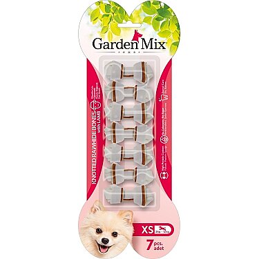 Garden Mix Kuzulu Düğümlü Kemik Köpek Ödülü 7'li XS 6.3 Cm - 1