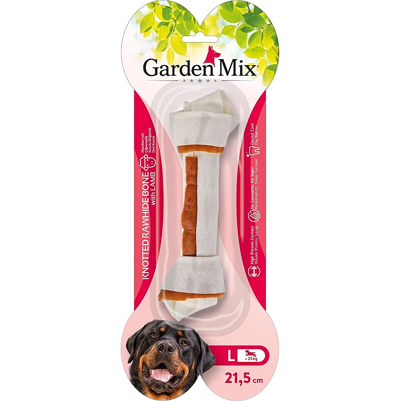 Garden Mix Kuzulu Düğümlü Kemik Köpek Ödülü L - 1