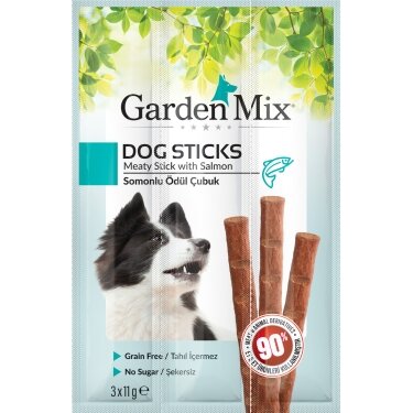 Garden Mix Somonlu Köpek Stick Ödülü 3 x 11 Gr - Garden Mix