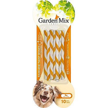 Garden Mix Tavuklu Burgu Çubuk Kemik Köpek Ödülü 10'lu - 1