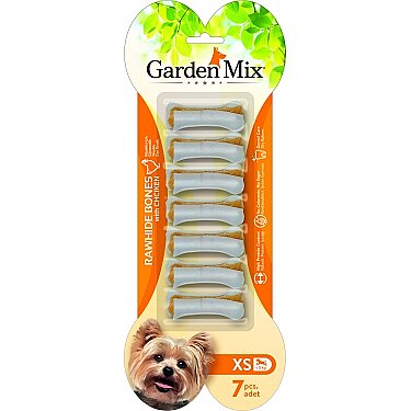 Garden Mix Tavuklu Kemik Köpek Ödülü 7'li XS 6.3 Cm - 1