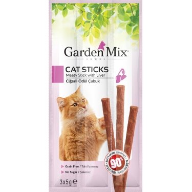 Garden Mix Ciğerli Kedi Stick Ödülü 3 x 5 Gr - 1