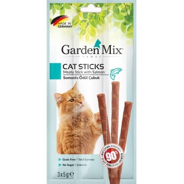 Garden Mix Somonlu Kedi Stick Ödülü 3 x 5 Gr - 1