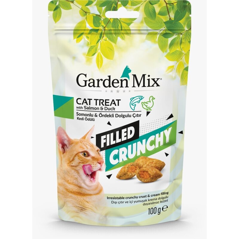 Garden Mix Somonlu ve Ördekli İçi Dolgulu Kedi Ödülü 100 Gr - 1