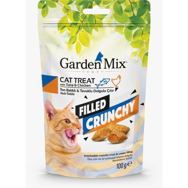 Garden Mix Ton Balıklı ve Tavuklu İçi Dolgulu Kedi Ödülü 100 Gr - 1