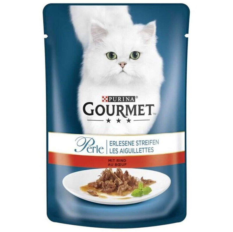 Gourmet Perle Izgara Yaş Kedi Maması 85 Gr Sığır Etli - 1