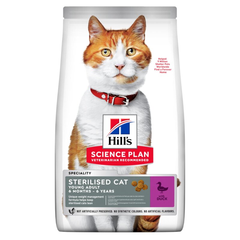 Hill's SP Ördekli Kısırlaştırılmış Yetişkin Kedi Maması 3 Kg - 1