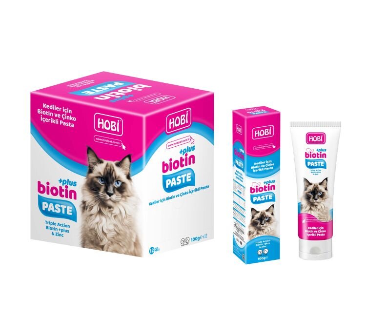 Hobi Biotin Paste Kediler İçin Biotin ve Çinko Pastası 100 Gr - 1