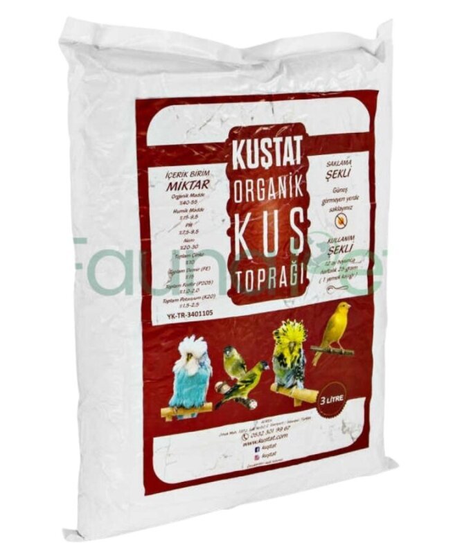 Kuştat Organik Kuş Toprak 3 Lt - 1