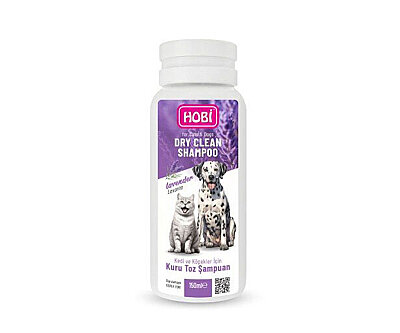 Lavanta Kokulu Kedi ve Köpekler için Kuru Toz Şampuan 150 mL - Hobi Pet