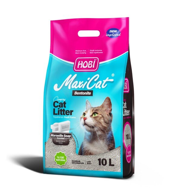 Maxicat Marsilya Sabunlu Bentonit Kedi Kumu 10 Lt - 1