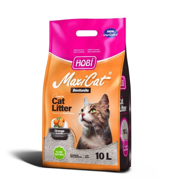 Maxicat Portakal Kokulu Bentonit Kedi Kumu 10 Lt - 1