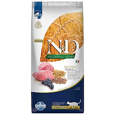 N&D Ancestral Grain Kuzu Yaban Mersinli (Kısır) Kedi Maması 10 Kg - N & D