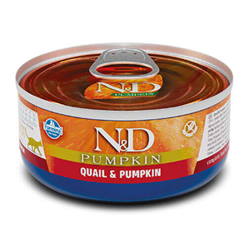 N&D Kedi Bıldırcın & Balkabağı Kedi Yaş Maması 70 Gr - 1