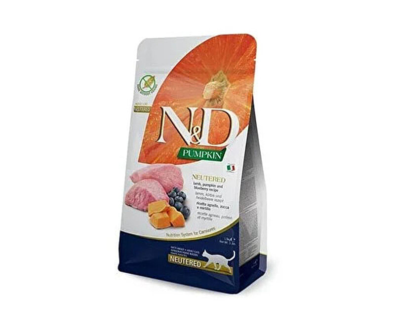 N&D Pumpkin Kuzu Yaban Mersinli (Kısır) Kedi Maması 1,5 kg - 1