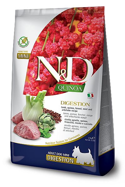 N&D Quinoa Digestion Kuzu Etli 2.5 kg Mini Yetişkin Köpek Maması - 1