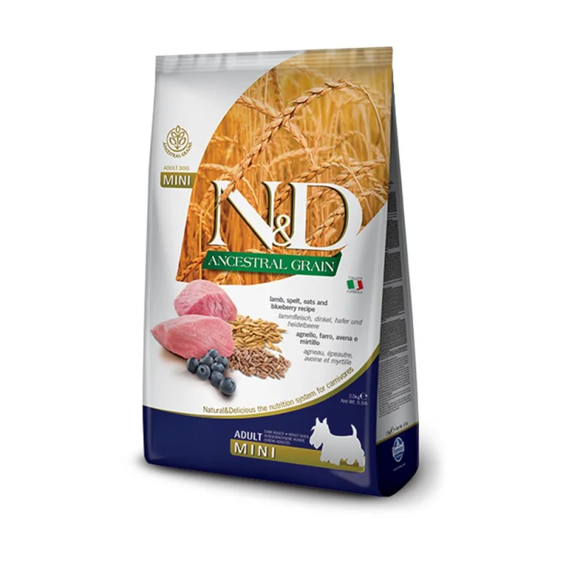 N&D Ancestral Grain Dog Lamb Spelt Oats & Blueberry Adult Köpek Maması 2,5 Kg - 1