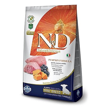 N&D Balkabaklı Kuzu Etli Küçük Irk Tahılsız Köpek Maması 2.5 Kg - 1