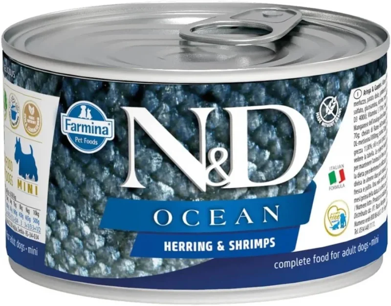 N&D Köpek Ringa Balığı & Karides Köpek Yaş Maması Mini 140 Gr - 1
