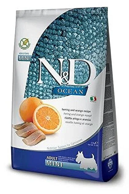 N&D Ocean Somonlu ve Morina Balıklı 2.5 Kg Küçük Irk Yetişkin Köpek Maması - 1
