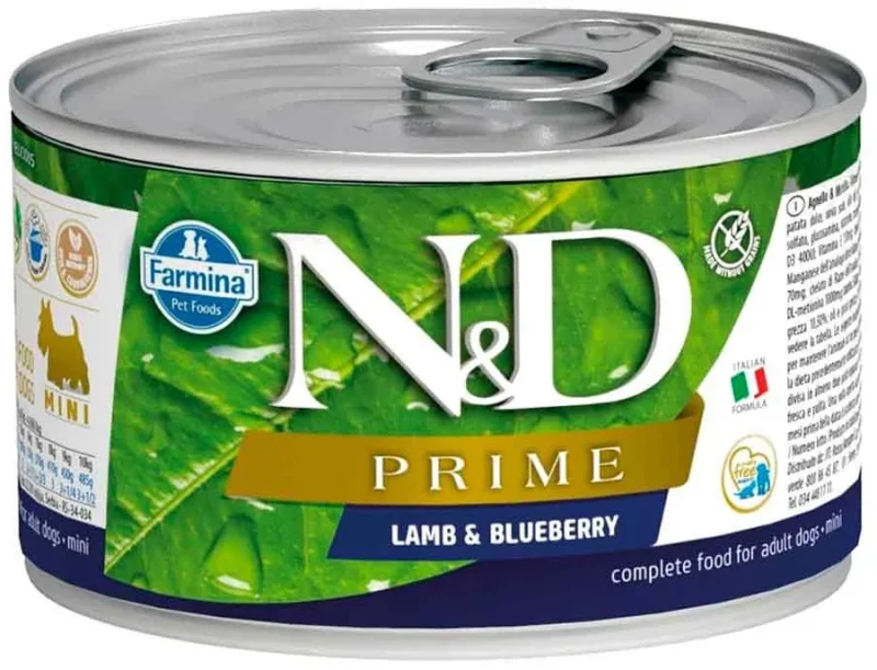 N&D Prime Köpek Kuzu & Yaban Mersini Köpek Yaş Maması Mini 140 Gr - 1