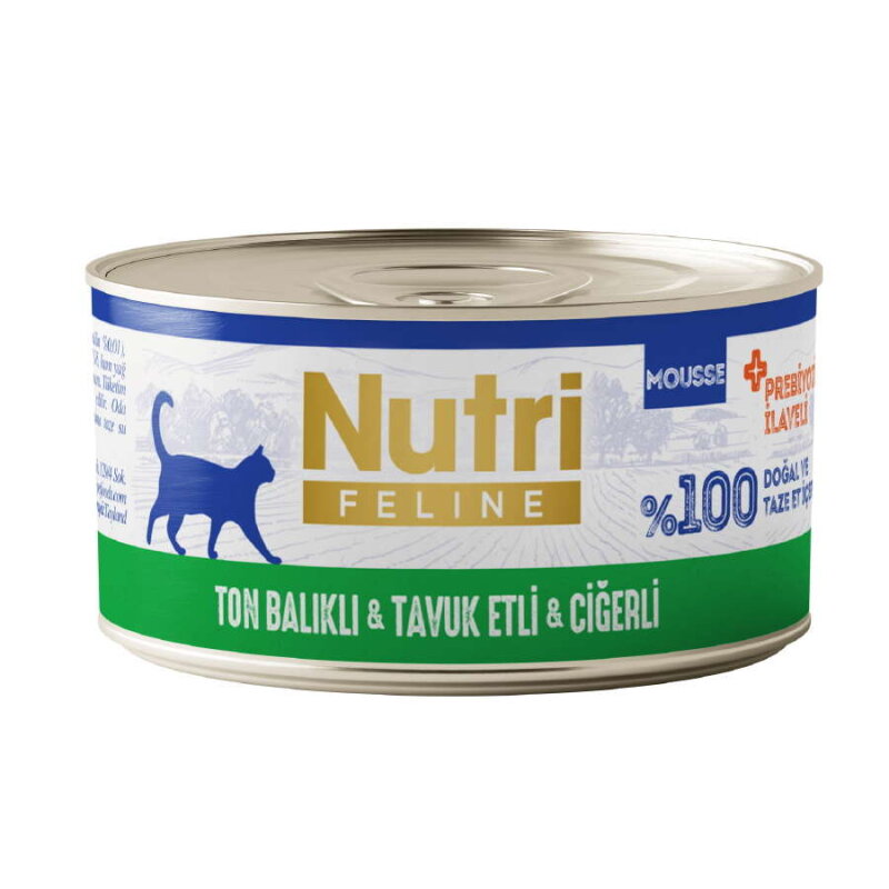 Nutri Feline Ton Balıklı, Tavuk Etli ve Ciğerli - 1