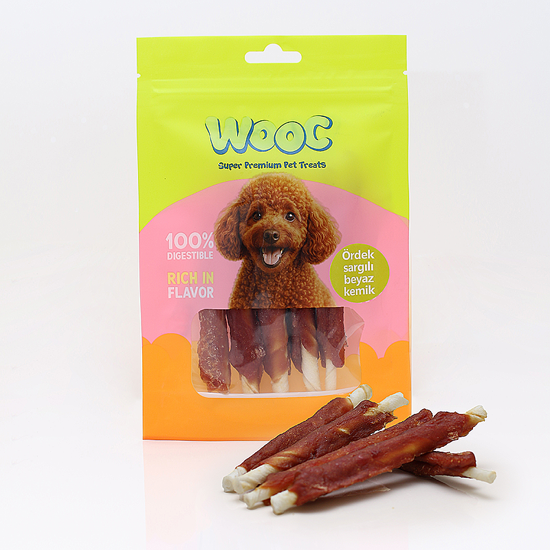 Ördek Sargılı Kemik Köpek Ödülü 75 Gr Beyaz - 1