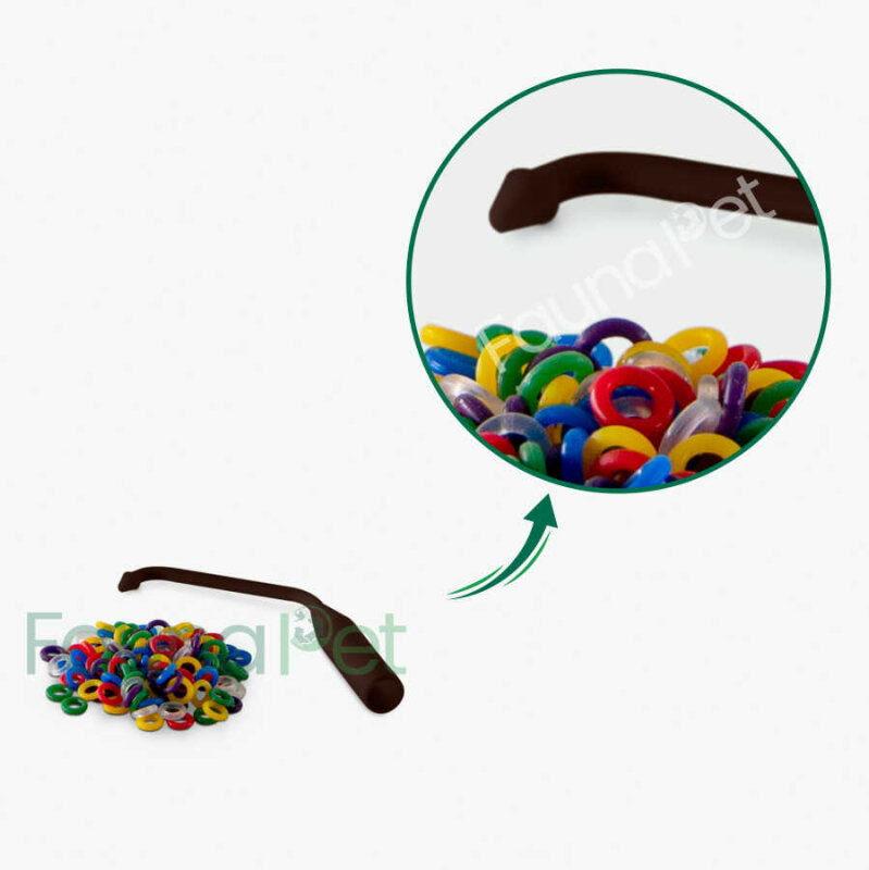 Plastik Takma Aparatlı Kardeş Bileziği Kahverengi - 1