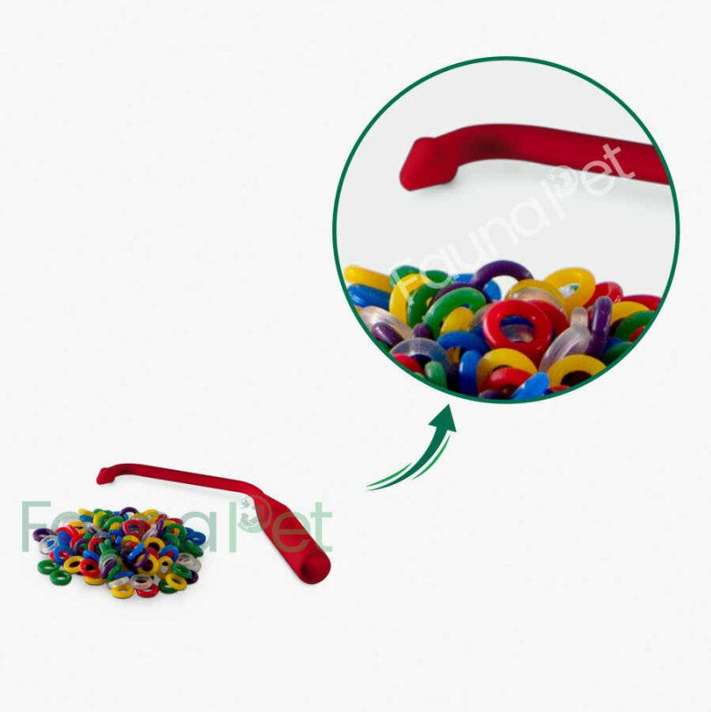 Plastik Takma Aparatlı Kardeş Bileziği Kırmızı - 1