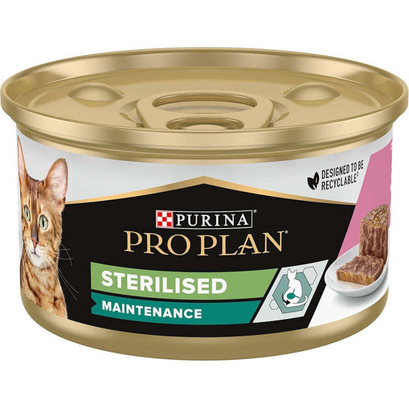 Pro Plan Sterilised Somon ve Ton Balıklı Kedi Konserve 85 Gr - 1