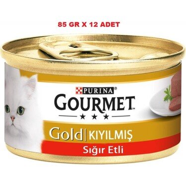 Purina Gourmet Kıyılmış Sığır Etli Kedi Yaş Maması 85 Gr - 1