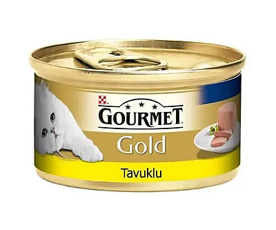 Purina Gourmet Kıyılmış Tavuklu Yetişkin Kedi Konservesi 85 g - 1