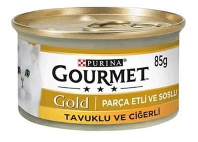 Purina Gourmet Parça Etli Soslu Tavuk Ciğer Kedi Yaş Maması 85 Gr - 1