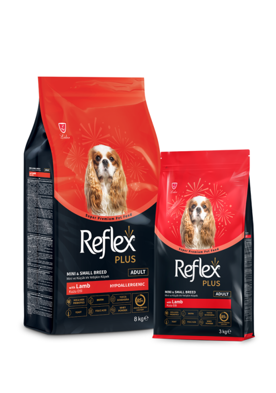 Reflex Plus Kuzu Etli Mini ve Küçük Irk Yetişkin Köpek Maması 3 Kg - 1